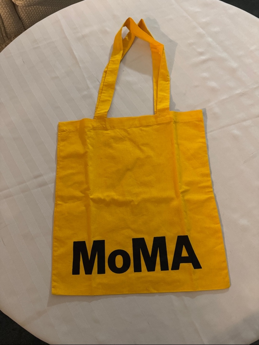 Moma Bold Black Logo Yellow Tote